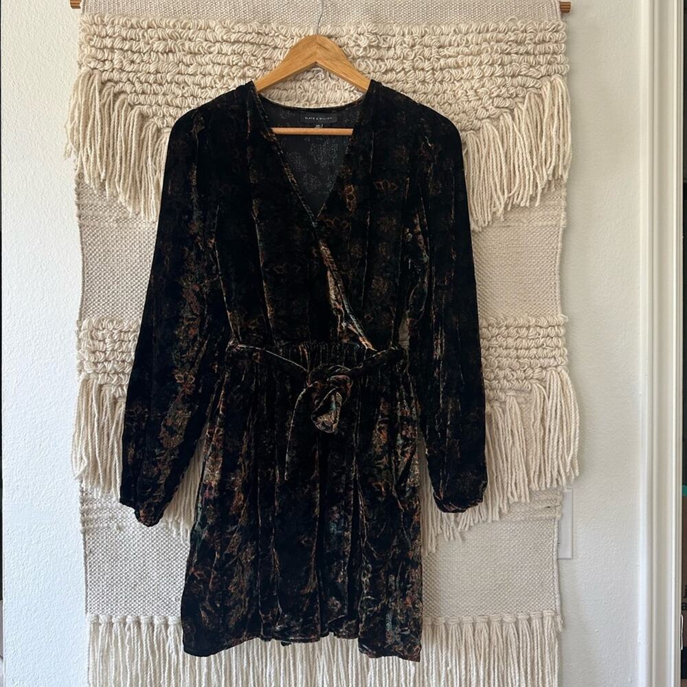 Slate & Willow Velvet Tie Dress